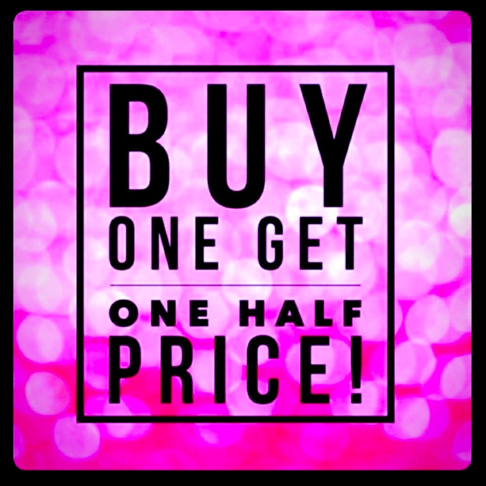 Buy one get one 50% off entire closet.